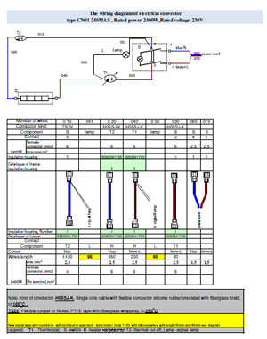 Convector electric Tesy CN 01 240 MAS - diagrama electrica