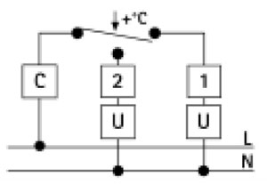 Termostat conditionare IMIT ETR -35/+35 - schema cablare