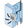 Exemple instalatii - Extragerea printre pereti - Ventilatoare axiale pentru baie seria EDM-200