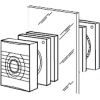 Exemple instalatii - montarea pe sticla - Ventilatoare axiale pentru baie seria EDM-200