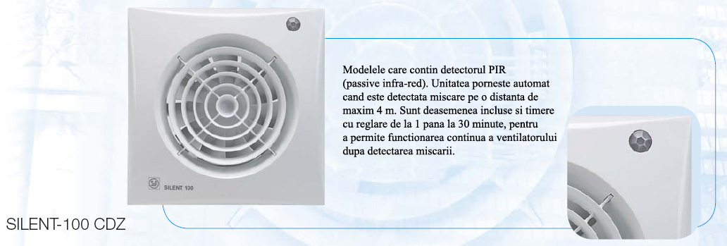 Functii speciale - Ventilatoare axiale pentru baie SILENT