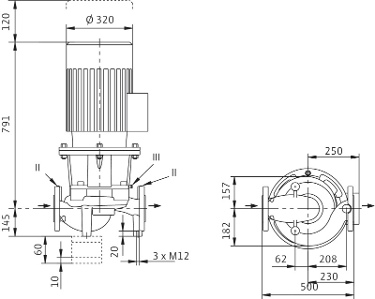 POMPA CIRCULATIE WILO CRONOLINE IL 80/190-18,5/2 - Dimensiuni