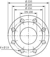 Pompe Wilo CRONOLINE IL 100/145/-1,1/4- Dimensiuni Flansa