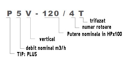Pompe multietajate verticale PLUS -V -Identificare