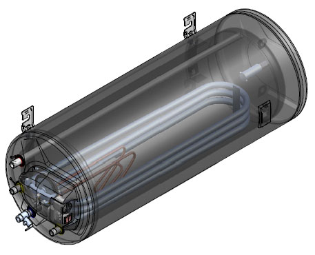 Boiler mixt electric orizontal - interior