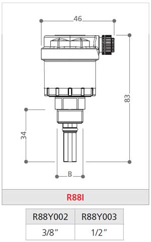 Robinet aerisire automata - dimensiuni (mm)