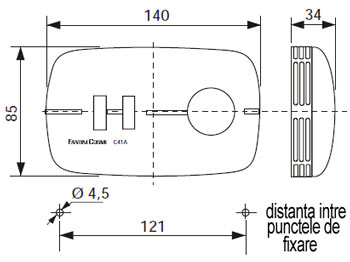 Dimensiuni termostat (mm)