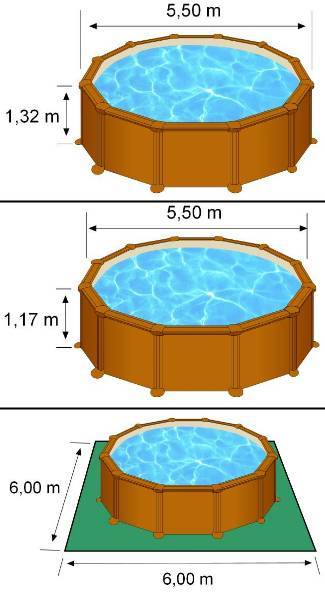 Piscina supraterana Dream Pool - Dimensiuni 558W