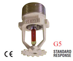 Sprinklere vopsite alb tip SP 3/4 - raspuns standard - montare suspendata