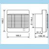 Dimensiuni - Ventilatoare axiale pentru baie seria EDM-200