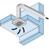 Exemple instalatii - extragerea prin conducte inguste - Ventilatoare axiale pentru baie seria EDM-200