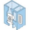 Exemple instalatii - EDM 80L: Instalarea substituie grila existenta - Ventilatoare axiale pentru baie seria EDM