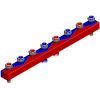 DISTRIBUITOR - COLECTOR SINUSOIDAL 80/60 - RACORD OLANDEZ 1"1/2 - 70 KW - 125 MM - 4 CIRCUITE DE INCALZIRE - SIN910404